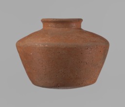Vessel, Egyptian pottery, ceramic clay vessel, c. 2686–2181 BC Old Kingdom, from Edfu; height 11