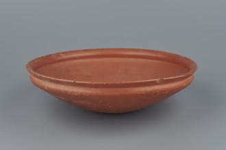 Medum-type bowl, Egyptian pottery, Medum-type bowls. Clay vessel with hemispherical shape narrowing