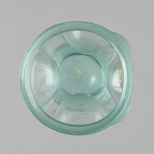 Glass cup, Egypt, 1st–2nd century AD. Type: Isings form 32. Transparent bluish-green glass. Cup