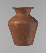 Vessel, Egyptian pottery ceramic clay vessel, conical, widest at approximately 3/4 of its height.