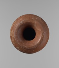 Vessel, Egyptian pottery, ceramic clay vessel. A conical vessel, widest at approximately 3/4 of its