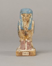 Figurine of the Soul of Ba, Ba mythology; birds, djed pillars, wigs, beards, feathers; The figurine