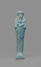 Udja-hera shabti, maker, Udja-hera ca. 380–343 BC. Mummy-shaped funerary figurine shabti, Late