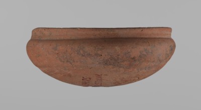 Medum-type bowl, ceramics; Egyptian pottery vessel, clay bowl with hemispherical shape. The walls