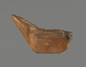 Oil lamp, unknown Pannonian workshop. Oil lamp with leaf ornament, Roman three-burner lamp.