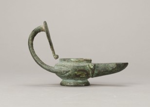 Oil lamp, maker, possibly by Antoni Madeyski 1862–1939 — 1st century, Pozzuoli, oil lamp, weight 0