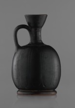 Black-finished aryballoi lekythos, Greek black-glazed pottery. Aryballoi lekythos coated with black