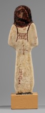 Ushabti of Mrs. As, hieroglyphs, As ca. 1295–1069 BC, usekh necklace, hoes, wigs, grave goods,