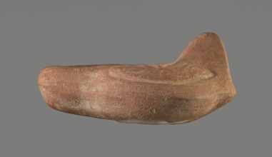 Oil lamp, Horse iconography. Lamp pressed from a mold. Light red clay with brownish-red engobe.