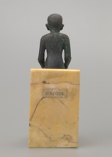 Figurine of Imhotep, Imhotep ca. 2667–2648 BC; papyri; Egyptian deities; male figurines. Figurine