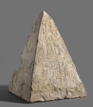 Pyramidion of a deceased named Paser and his father Turobai;, Paser ca. 1295–1186 BC and Turobai ca