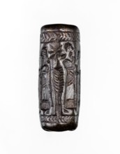 Cylinder seal, unknown Neo-Assyrian workshop. Seal in the so-called linear style with a