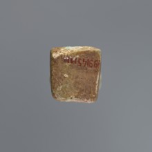Ushabti, mummy-shaped figurine, funerary gift, hoes. Mummy-shaped figurine standing on a base,