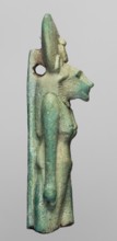 Amulet - figurine of a lion-headed goddess Sachmet?, Figurine of the goddess Sachmet with a lion's
