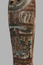 Mummy of Panepi in a cartonnage, doorkeeper of the temple of Amun Panepi, Panepi ca. 945–715 BC.