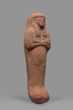 Ushabti, Mummy-shaped funerary figurine, arms crossed on the chest, no tools. Smooth tripartite