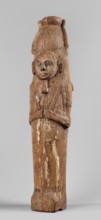 Papyrus container - figure of the god Ptah-Sokar-Osiris, Atef crown with narrow feathers on a