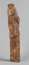 Papyrus container in the form of the god Ptah-Sokar-Osiris, Atef crown with narrow feathers on a