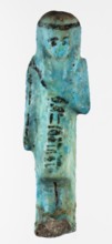 Shabti overseer Amenemone, A shabti figurine depicted in living attire, wearing a knee-length