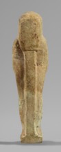 Ushabti, Wigs, beards facial hair, funerary figurine mummy-shaped, hoes, grave goods. Standing on a