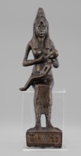 Figurine of the goddess Isis nursing Horus, Isis mythology, Horus mythology, uraeus, hieroglyphs,