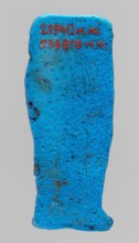 Amulet plaque with a relief of two deities: a lion-headed goddess in a long robe, with a sun disc