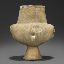 Stone vessel – kandila, Body in the shape of a flattened hemisphere with four evenly spaced,