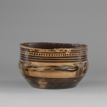 Skyphos mug with depictions of ducks. Late Geometric period, ca. 725–700 BC. Attributed to Attica.