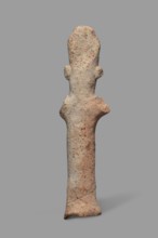 Votive figurine, Cyprus; male figurine with tiara triple crown, votive offering. Figurine of a man