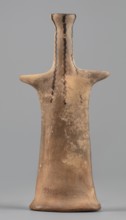 Idol, female idol made of orange clay, votive figurine, 6th century BC 1st half of the 6th century