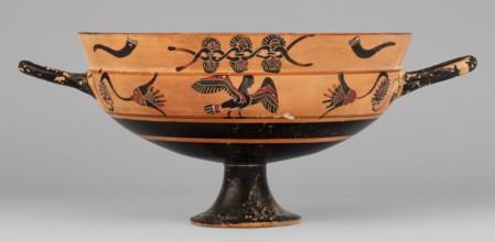 Kylix with a depiction of a mermaid and sphinxes, Griffin-Bird Painter; fantasy creatures