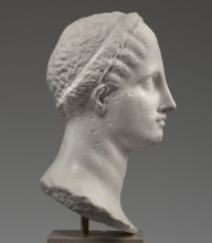 Head of a woman Berenice II or Arsinoe II, unknown author, restitution Przeworsk, Greek sculpture,