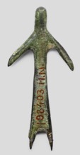 Votive figurine of a woman, votive offering, bronze female figurine, 1st half of the 6th century