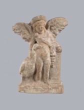 Terracotta figurine of Eros with a goose. Terracotta, figurine from a mold, 2nd half of the 1st