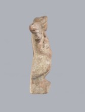 Terracotta figurine of Eros with a goose. Terracotta, figurine from a mold, figurine of a standing