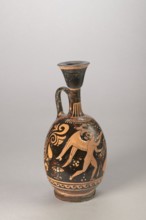Red-figure aryballus lekythos with a depiction of Eros and a woman, Darius Painter active 340–320