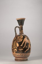 Red-figure aryballus lekythos with a depiction of Eros and a woman, Darius Painter active 340–320