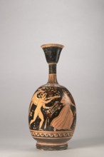 Red-figure aryballus lekythos with a depiction of Eros and a woman, Darius Painter active 340–320