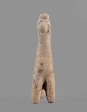 Horse figurine, unknown Cypriot workshop. Schematic horse figurine. Plastically modeled muzzle,