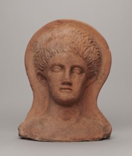 Votive head, Hellenistic period, 332–30 BC; Central Italy; sculpture; height 30 cm, width 22.5 cm,