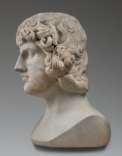 Portrait of Antinous, unknown Roman workshop, male portrait bust, Roman sculpture, 130–138 CE,