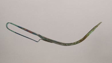 Scraper, metal scraper with a typical, slightly curved shape consisting of a handle and a blade