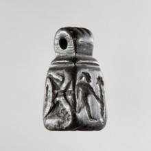 Stamp seal with figural representations. Glyptic stamp seal in the form of a truncated pyramid on a