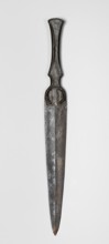 Dagger, unknown Luristan workshop. Short dagger with a blade cast together with a mushroom-shaped