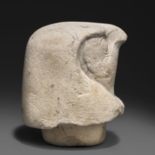Canopic jar lid - falcon head, unknown creator; canopic jar; Sons of Horus mythology; falcon