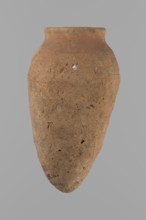 Vessel with hieratic inscription. Egyptian pottery conical vessel tapering towards the bottom,