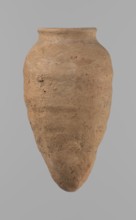 Vessel with hieratic inscription. Clay ceramic hand-made vessel, turned in the upper part neck,