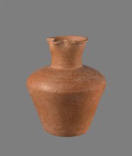 Jug, Egyptian pottery, cylindrical clay vessel with flaring neck, c. 2686–c. 2181 BC Old Kingdom,