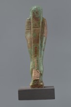 Ushabti Hora, Mummy-shaped figurine shabti, funerary gift, 332–30 BC; Ptolemaic Period, Egypt.