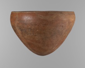 Bowl, Egyptian pottery clay vessel, large conical vessel with widest about 4/5 of the height, walls